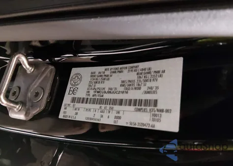 2018 Ford Escape Titanium from USA, damaged, VIN 1FMCU9J99JUC21816